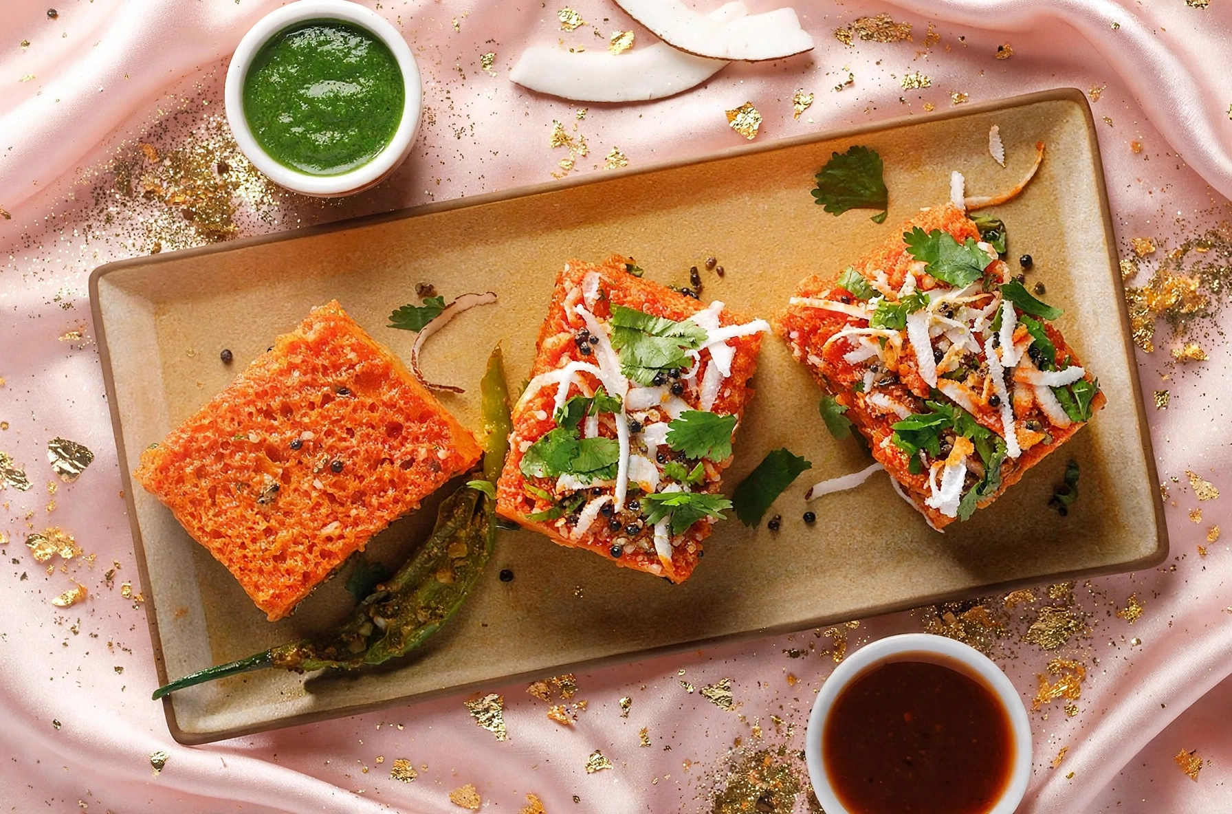 Fried Dhokla